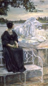 Портрет Л.М. Бродской на террасе 1908 г.